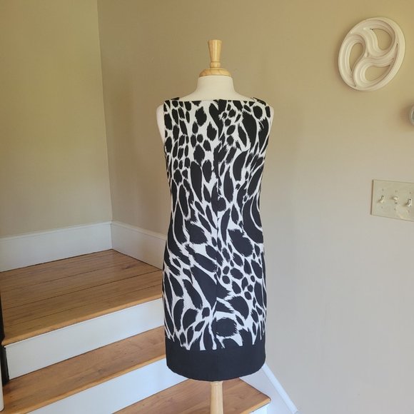 Animal Print Sleeveless Cocktail Sheath Dress By AB Studio.Size 10 - Picture 6 of 11